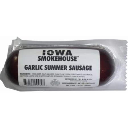IOWA SMOKEHOUSE/PREFERRED WHOLESALE 12Oz Garli Summ Sausage IS-SS12G